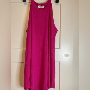 Flowy hot pink Zenana halter tank